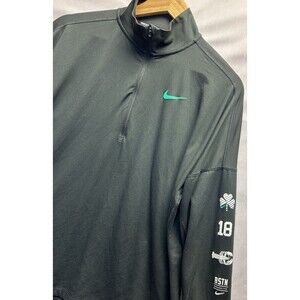 Nike Running 2018 Boston Marathon Black 1/4 Zip Long Sleeve Pullover Womens L